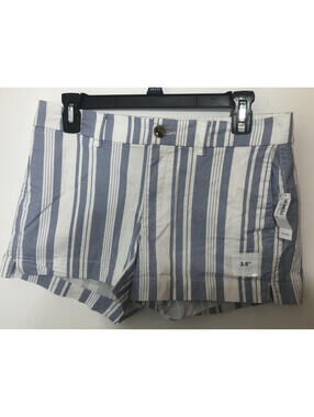 Old Navy Everyday Short Womens 4 Blue White Striped 3.5" Inseam New with tag